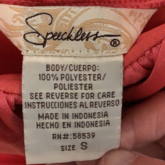 Speechless Women’s Satin Coral dress - Picture 3 of 5